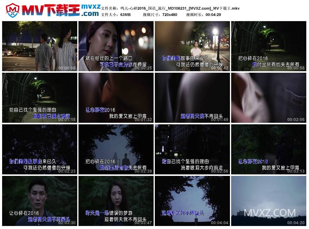 鸣儿-心碎2016_国语_流行_MD106231
